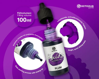 Octopus Fluids Alcohol Ink Plum 100 ml Violett