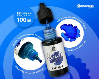 Octopus Fluids Alkoholtinte Blue Sapphire 100 ml