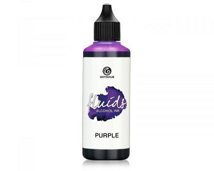 Octopus Fluids Alcohol Ink for Fluid Art/Resin Octopus Fluids Alcohol Inks Basic Purple Violet 100 ml