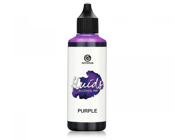 Octopus Fluids Alcohol Ink for Fluid Art/Resin Octopus Fluids Alcohol Inks Basic Purple Violet 100 ml