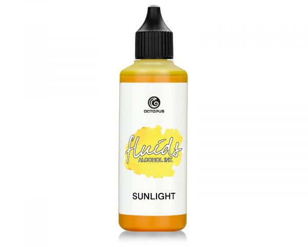 Octopus Fluids Alcohol Ink Octopus Fluids Alcohol Inks Basic Sunlight Yellow, 100 ml