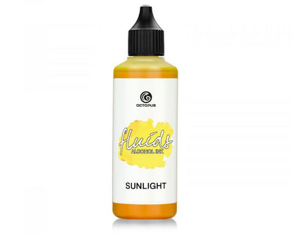 Octopus Fluids Alcohol Ink Octopus Fluids Alcohol Inks Basic Sunlight Yellow, 100 ml