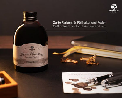 Octopus Fluids Fountain Pen Ink Pastel Colors Pastel Grey Pebble Stone 250 ml