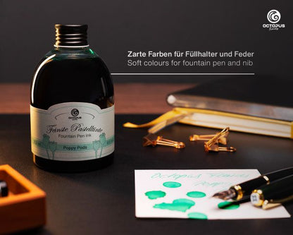 Octopus Fluids Fountain Pen Ink Pastel Green Poppy Pods 250 ml