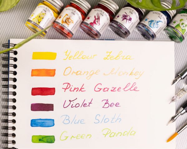 Octopus Fluids Calligraphy and Drawing Ink Write & Draw Set 6 Colors Ltd. Edt.