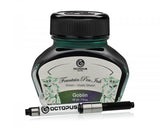 Octopus Fluids Füllhaltertinte Sheen Ink Octopus Sheen Ink Goblin Grün mit violettem Metallic-Sheen, 30 ml, mit Konverter
