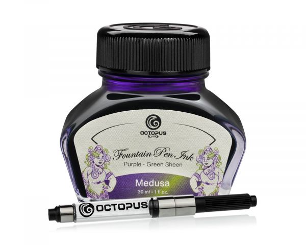 Octopus Fluids Fountain Pen Ink Sheen Ink Collection Medusa Violet Ltd. Ed.