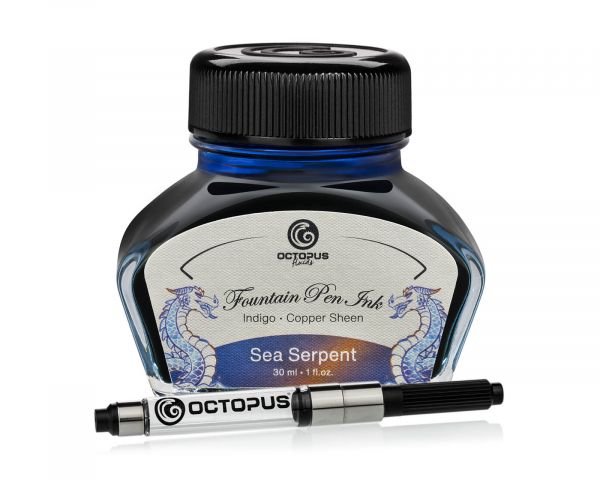 Octopus Fluids Fountain Pen Ink Sheen Collection Sea Serpent Blue Ltd. Edt. 30 ml