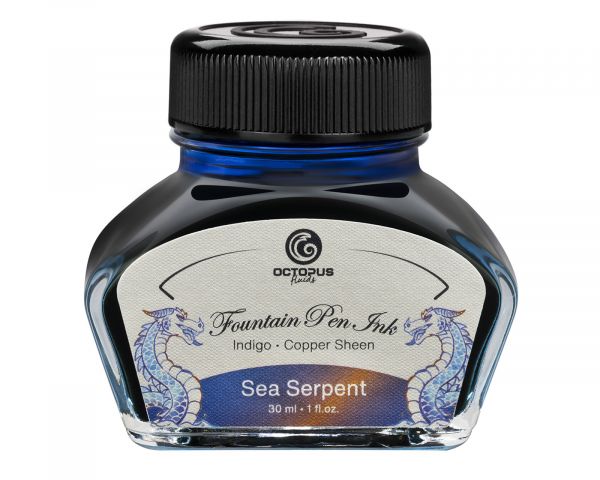 Octopus Fluids Füllhaltertinte Sheen Ink Sea Serpent Blau mit Metallic-Sheen