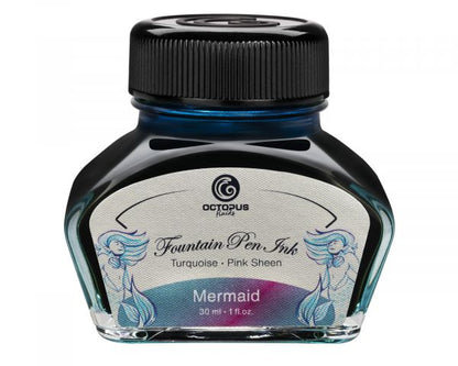 Octopus Fluids Füllhaltertinte Octopus Fluids Sheen Ink Mermaid Petrol Pink Ltd. Edt.
