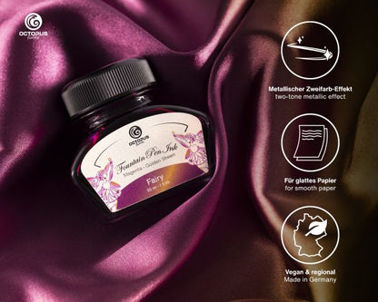 Octopus Fluids Füllhaltertinte Sheen Ink Kollektion Fairy Violett Ltd. Edt. 30 ml