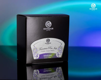 Octopus Fluids Fountain Pen Ink Sheen Ink Collection Medusa Violet Ltd. Ed.