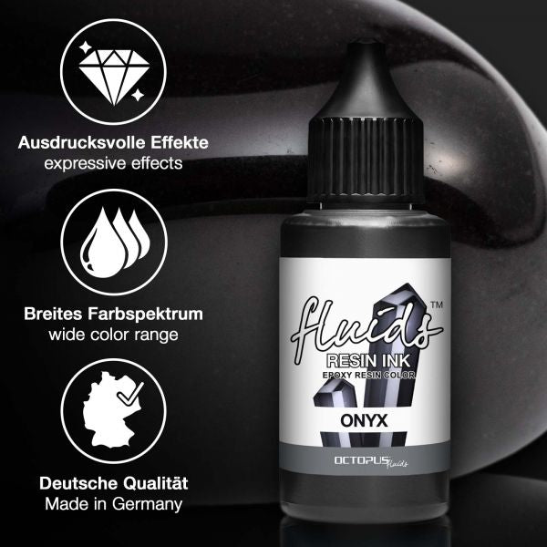 Octopus Fluids Alcohol Ink Resin Ink ONYX Schwarz transparent