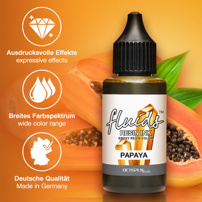 Octopus Fluids Resin Ink Papaya Alcohol Ink Transparent Orange