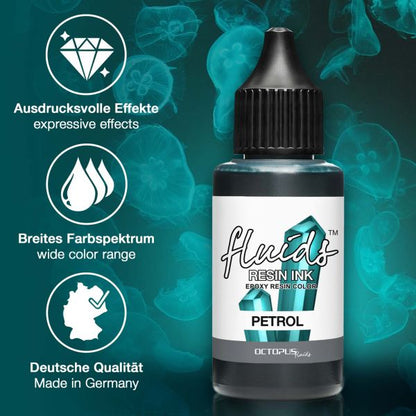 Octopus Fluids Resin Ink PETROL transparent Turquoise