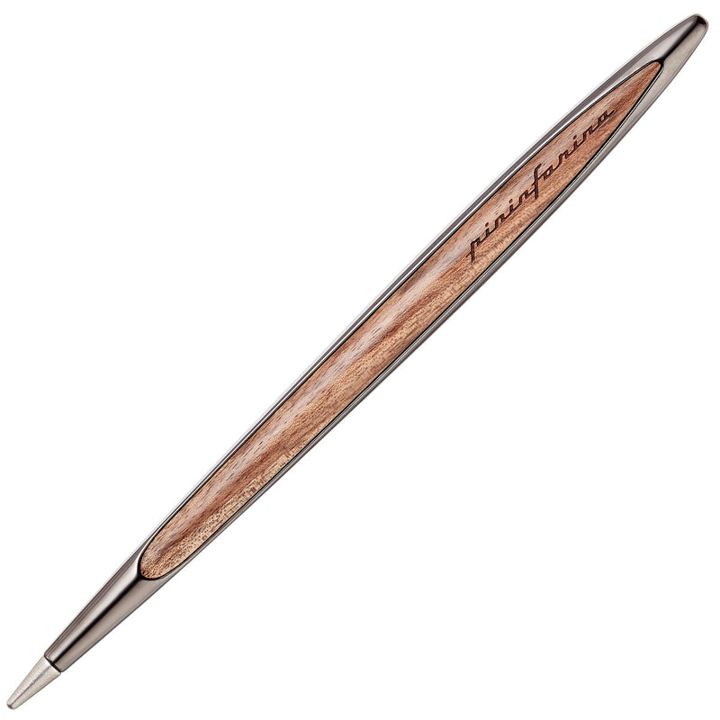Pininfarina Ethergraf®-Stift, Cambiano, Aluminium/ Walnuss, Glänzend schwarz