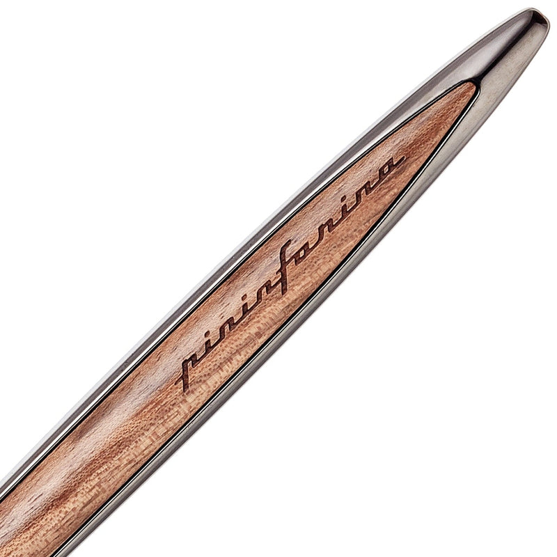 Pininfarina Ethergraf®-Stift, Cambiano, Aluminium/ Walnuss, Glänzend schwarz