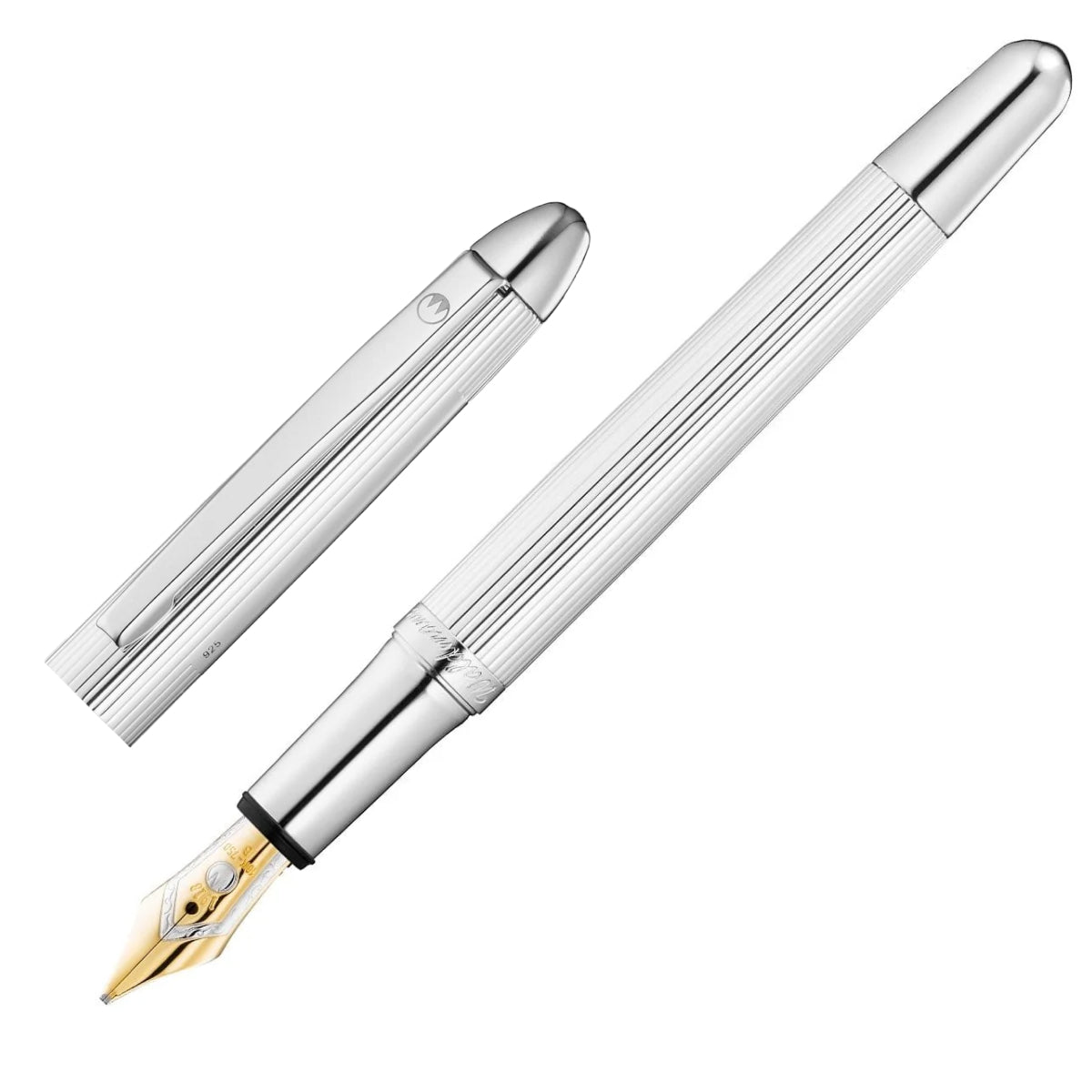 Waldmann, Pocket Füller, Linien, 18K Feder, silber