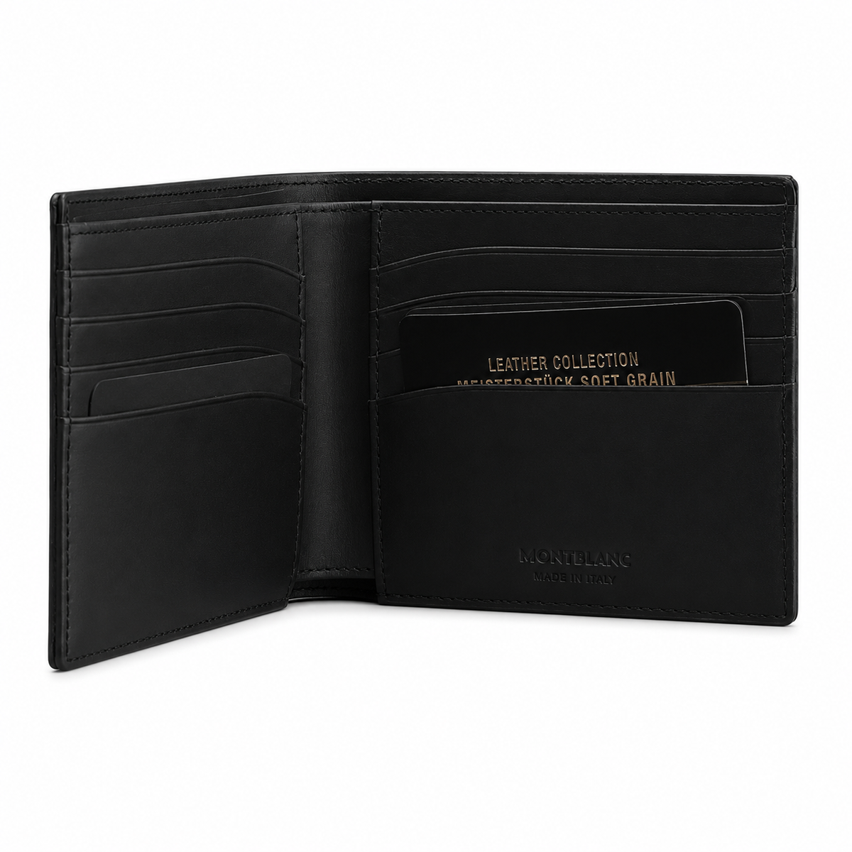 Montblanc, Portemonnaie Meisterstück Soft Grain, Brieftasche Geldbörse 8 cc Schwarz