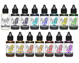 Octopus Fluids Resin Ink Set für Gießharze 15 Farben Alcohol Ink, transparent + pigmentiert, Ltd. Edt.