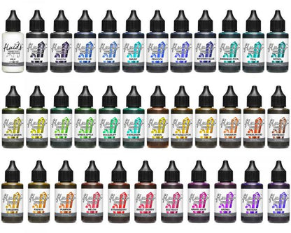 Octopus Fluids Resin Ink Set 35x 30 ml Alcohol Ink for Epoxy Resin and UV Resin