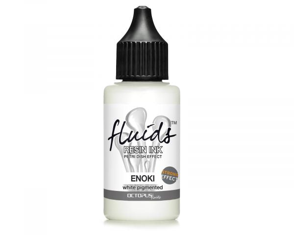 Octopus Fluids Resin Ink Petri Dish Effect Strong Enoki White