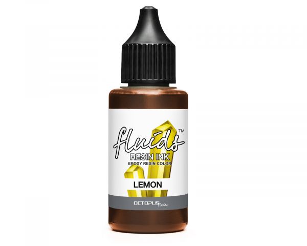 Octopus Fluids Resin Ink LEMON Alcohol Ink Yellow transparent