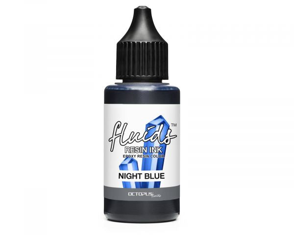 Octopus Fluids Resin Ink Night Blue Transparent Blue Alcohol-Based Dye Ink