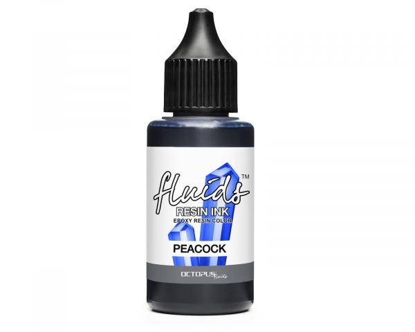 Octopus Fluids Resin Ink PEACOCK Transparent Blue