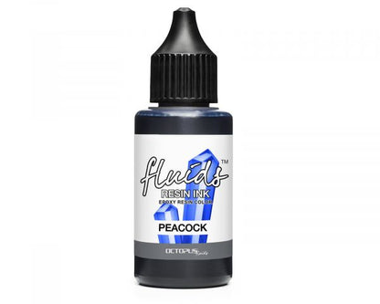 Octopus Fluids Resin Ink PEACOCK Transparent Blue