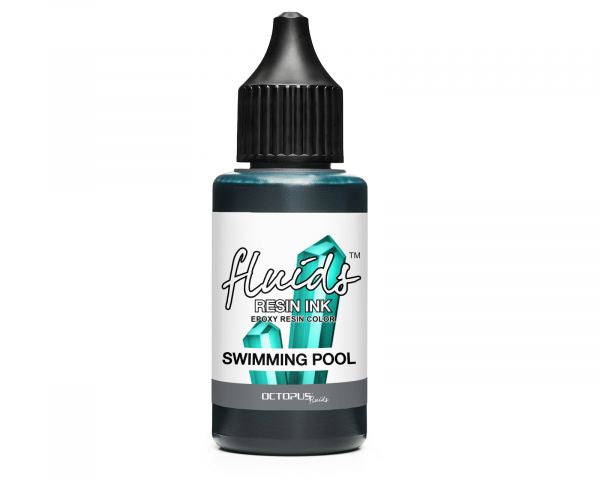 Octopus Fluids Resin Ink Swimming Pool Turquoise Transparent
