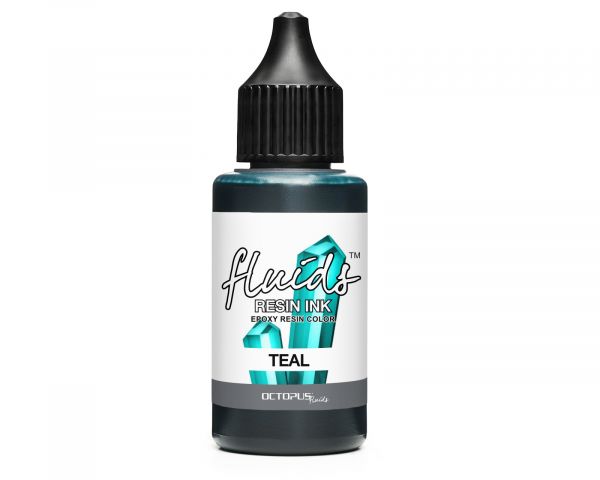 Octopus Fluids Resin Ink TEAL harzoptimierte Alcohol Ink türkis transparent