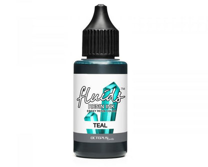 Octopus Fluids Resin Ink TEAL harzoptimierte Alcohol Ink türkis transparent