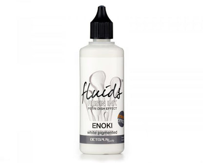 Octopus Fluids Alcohol-based Resin Ink ENOKI Petri Dish Effect White