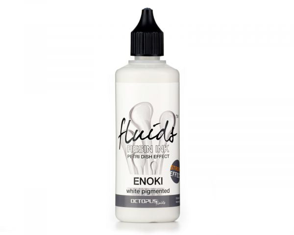 Octopus Fluids Alcohol-based Resin Ink ENOKI Petri Dish Effect White