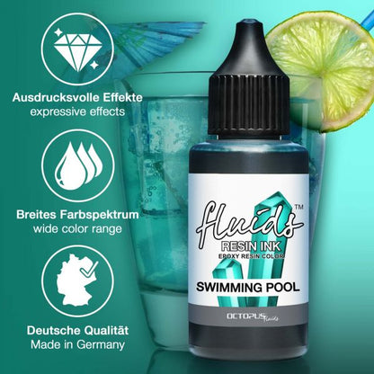 Octopus Fluids Resin Ink Swimming Pool Türkis transparent