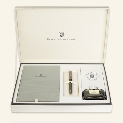 Graf von Faber-Castell, Füller Guilloche, 18K Feder, Sage Green, Geschenkbox