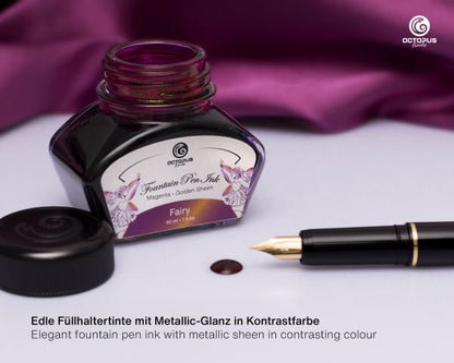 Octopus Fluids Füllhaltertinte Sheen Ink Kollektion Fairy Violett