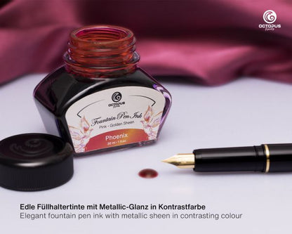 Octopus Fluids Füllhaltertinte Sheen Ink Phoenix Orange