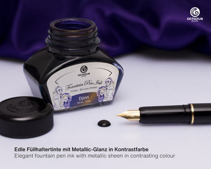 Octopus Fluids Füllhaltertinte Sheen Djinn Blau