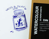 Octopus Aquarell- & Zeichenpapier Kollektion 200 g/m² 30 Blatt