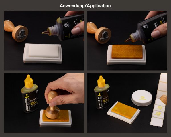 Octopus Fluids GmbH & Co. KG Lenizett Solvent Stamp Ink for Smooth Surfaces Yellow Translucent