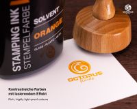 Octopus Fluids Solvent Stamp Ink Opaque Orange