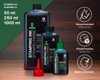 Lenizett Solvent Stamp Ink for Smooth Surfaces, translucent green, 50 ml