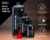 Octopus Fluids Stempelfarbe Lenizett Solvent Kollektion schwarz lasierend