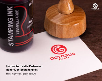 Octopus Fluids Ölfreie Stempelfarbe zum Nachtränken Rot 30 ml