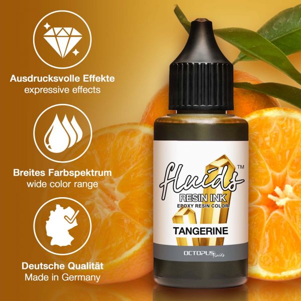 Octopus Fluids Resin Ink Resin Ink TANGERINE transparentes Orange