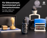 Octopus Stempelfarbe Set Schwarz, Blau, Rot, 3 x 30 ml, wasserbasiert, ölfrei