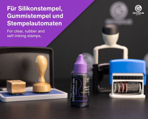 Octopus Fluids Oil-Free Stamp Pad Ink Violet 30 ml