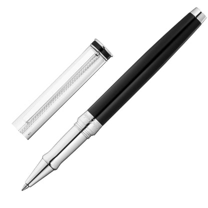 Waldmann, Rollerball Edelfeder, grain, lacquered, black